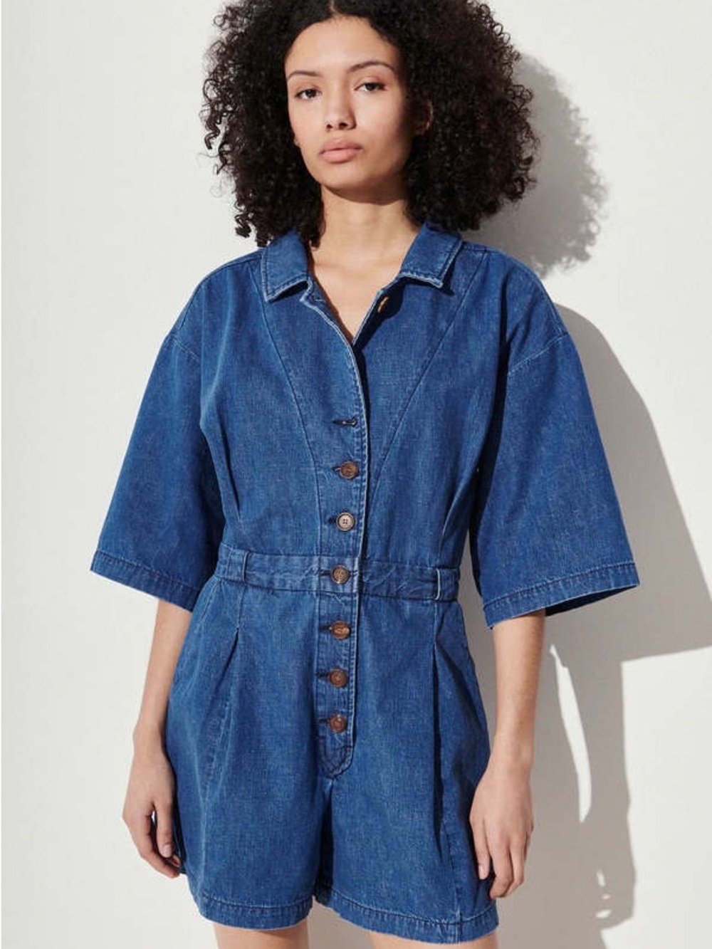 Rachel Comey Larchmont Denim Short jumpsuit